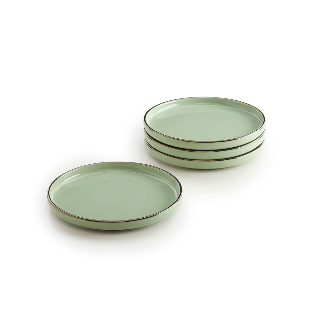 Set of 4 dessert plates - Light green