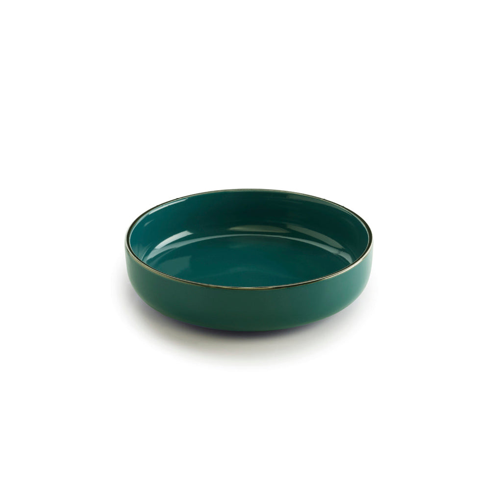 Set of 4 bowls embossed - Dark green